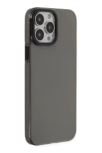 Apple iPhone 13 Pro Max Kılıf Anka PC Sert Metal Kapak - Siyah
