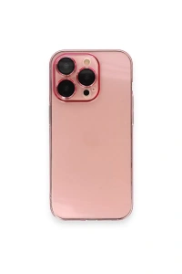 Apple iPhone 13 Pro Max Kılıf Armada Lensli Kapak - Rose Gold