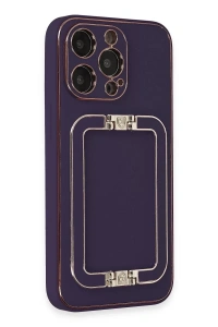 Apple iPhone 13 Pro Max Kılıf Coco Elit Kapak - Derin Mor