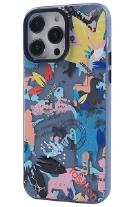 Apple iPhone 13 Pro Max Kılıf Desenli Kapak - Pembe - 1