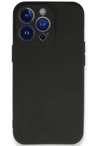 Apple iPhone 13 Pro Max Kılıf First Silikon - Siyah