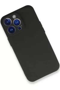 Apple iPhone 13 Pro Max Kılıf First Silikon - Siyah