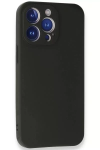 Apple iPhone 13 Pro Max Kılıf First Silikon - Siyah