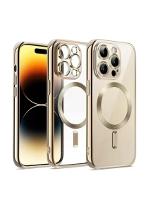 Apple iPhone 13 Pro Max Kılıf Kross Magneticsafe Kapak - Gold