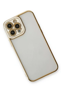 Apple iPhone 13 Pro Max Kılıf Liva Lens Silikon - Beyaz