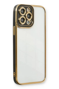 Apple iPhone 13 Pro Max Kılıf Liva Lens Silikon - Siyah