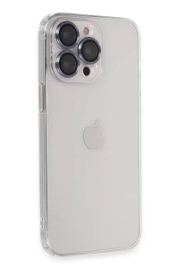 Apple iPhone 13 Pro Max Kılıf Luko Lens Silikon - Sierra Blue