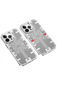 Apple iPhone 13 Pro Max Kılıf Mekanik Bumper Kapak - Gümüş