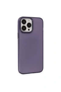Apple iPhone 13 Pro Max Kılıf Modos Metal Kapak - Derin Mor