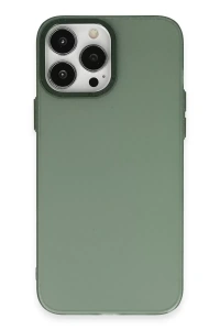 Apple iPhone 13 Pro Max Kılıf Modos Metal Kapak - Koyu Yeşil