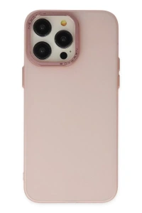 Apple iPhone 13 Pro Max Kılıf Modos Metal Kapak - Pembe