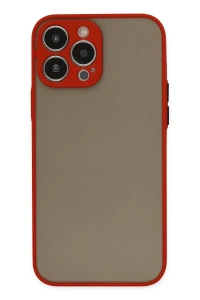 Apple iPhone 13 Pro Max Kılıf Montreal Silikon Kapak - Kırmızı