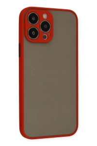 Apple iPhone 13 Pro Max Kılıf Montreal Silikon Kapak - Kırmızı