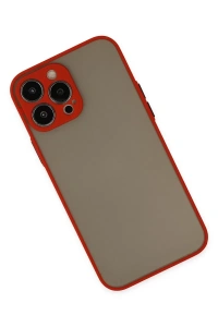 Apple iPhone 13 Pro Max Kılıf Montreal Silikon Kapak - Kırmızı
