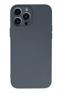 Apple iPhone 13 Pro Max Kılıf Nano içi Kadife Silikon - Gri