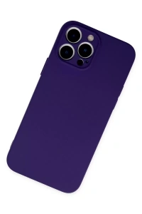 Apple iPhone 13 Pro Max Kılıf Nano içi Kadife Silikon - Mor