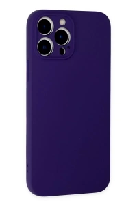 Apple iPhone 13 Pro Max Kılıf Nano içi Kadife Silikon - Mor