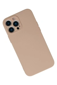 Apple iPhone 13 Pro Max Kılıf Nano içi Kadife Silikon - Pudra
