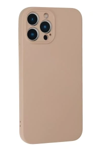 Apple iPhone 13 Pro Max Kılıf Nano içi Kadife Silikon - Pudra