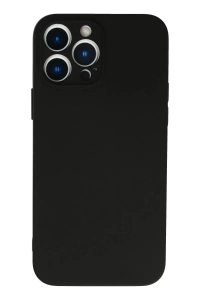 Apple iPhone 13 Pro Max Kılıf Nano içi Kadife Silikon - Siyah