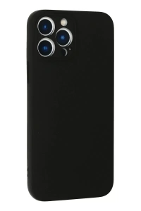 Apple iPhone 13 Pro Max Kılıf Nano içi Kadife Silikon - Siyah