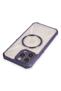 Apple iPhone 13 Pro Max Kılıf Prag Magneticsafe Kapak - Derin Mor