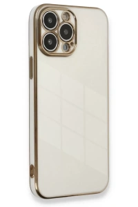 Apple iPhone 13 Pro Max Kılıf Volet Silikon - Beyaz