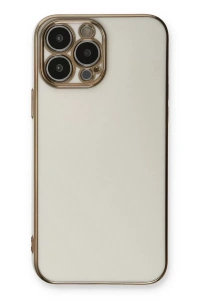 Apple iPhone 13 Pro Max Kılıf Volet Silikon - Beyaz