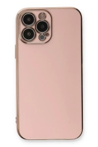 Apple iPhone 13 Pro Max Kılıf Volet Silikon - Pembe