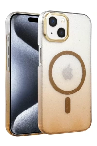 Apple iPhone 14 Glossy Magsafe Kapak - Çöl Titanyum
