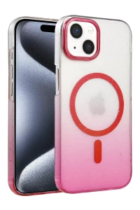 Apple iPhone 14 Glossy Magsafe Kapak - Pembe