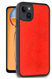 Apple iPhone 14 Kılıf Aras Deri Kapak - Kırmızı