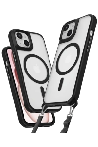 Apple iPhone 14 Kılıf Enka Magsafe Silikon Kılıf - Siyah
