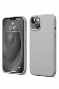 Apple iPhone 14 Kılıf First Silikon - Gri