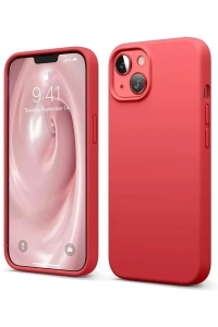 Apple iPhone 14 Kılıf First Silikon - Kırmızı