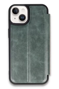 Apple iPhone 14 Kılıf Flip Cover - Koyu Yeşil