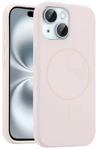 Apple iPhone 14 Kılıf Jully Magsafe Kapak - Pudra