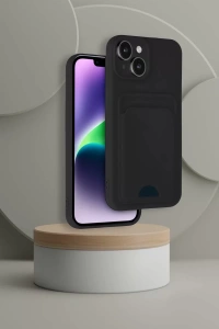 Apple iPhone 14 Kılıf Kelvin Kartvizitli Silikon - Lacivert