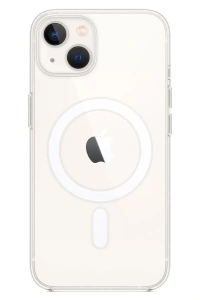 Apple iPhone 14 Kılıf Magneticsafe Şeffaf Silikon - Şeffaf