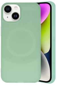 Apple iPhone 14 Kılıf Maya Karbon Kapak - Su Yeşili