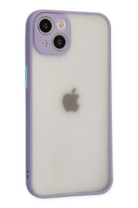 Apple iPhone 14 Kılıf Montreal Silikon Kapak - Mor