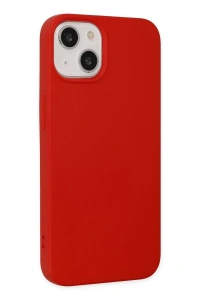 Apple iPhone 14 Kılıf Nano içi Kadife Silikon - Kırmızı