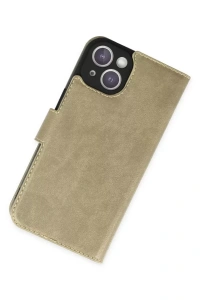 Apple iPhone 14 Kılıf Trend S Plus Kapaklı Kılıf - Gold