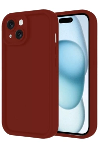 Apple iPhone 14 Kılıf Viera Silikon - Bordo