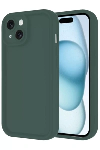 Apple iPhone 14 Kılıf Viera Silikon - Koyu Yeşil