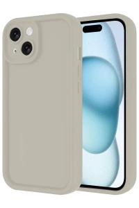 Apple iPhone 14 Kılıf Viera Silikon - Krem