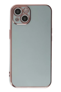 Apple iPhone 14 Kılıf Volet Silikon - Açık Yeşil
