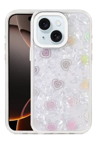 Apple iPhone 14 Lumi Desenli Kapak - Beyaz