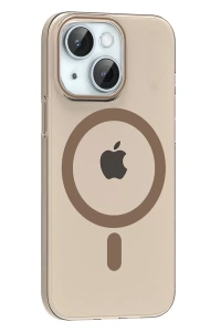 Apple iPhone 14 PC Blank Magsafe Kapak - Çöl Titanyum