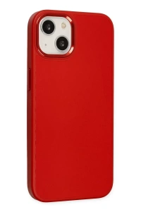 Apple iPhone 14 Plus Kılıf Asya Deri Silikon - Kırmızı